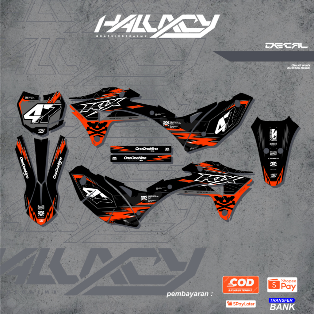 DECAL KLX GORDON FULLBODY STABILO HOLOGRAM CHROME GLOSSY BY haluxcy_sticker