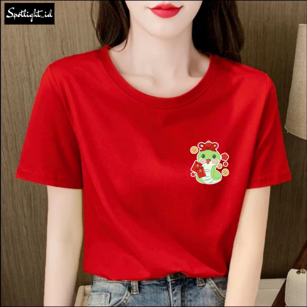 SPOTLIGHT_ID - BAJU KAOS WANITA IMLEK ULAR, T SHIRT WANITA IMLEK ULAR, COMBED 30S , KAOS WANITA ULAR