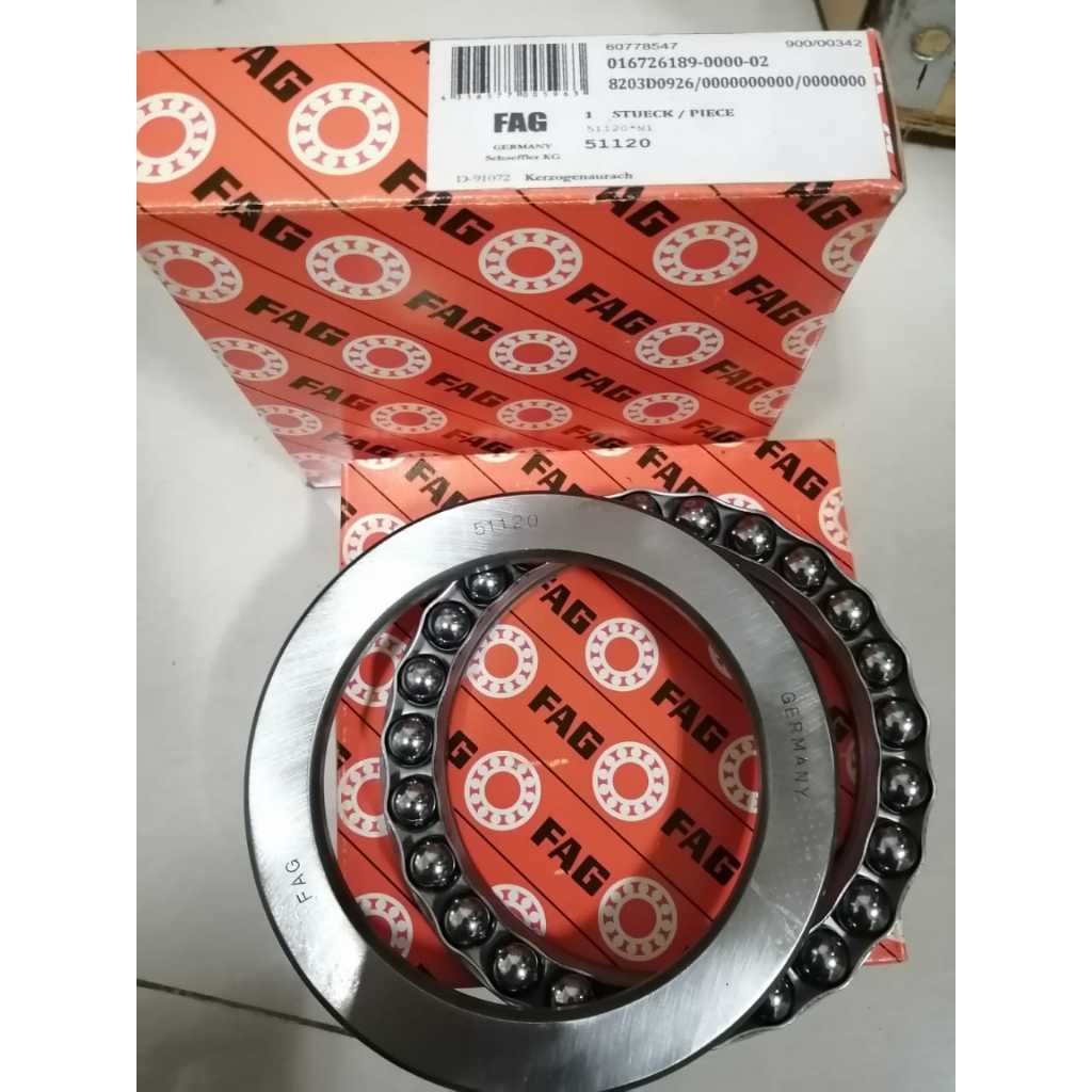 Thrust Ball Bearing 51120 FAG / Bearing 51120 / Bearing FAG Original