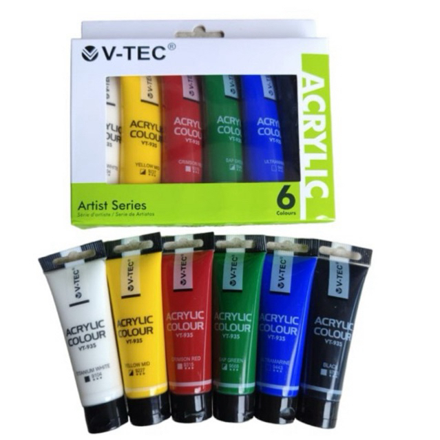 

V-TEC Acrylic Artist Series / Cat Akrilik Set 6 x 35ml