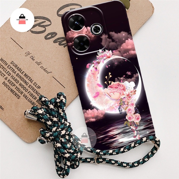 Softcase Tali For Vivo Y03 Y02 Y15S Y35 Y28 FLower Case Terabaru - Case Cantik - Case tali aesthetic