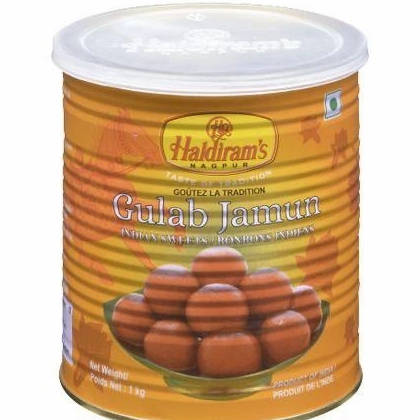 

GULAB JAMUN HALDIRAM'S 1KG / TIN PACK / Indian Sweets