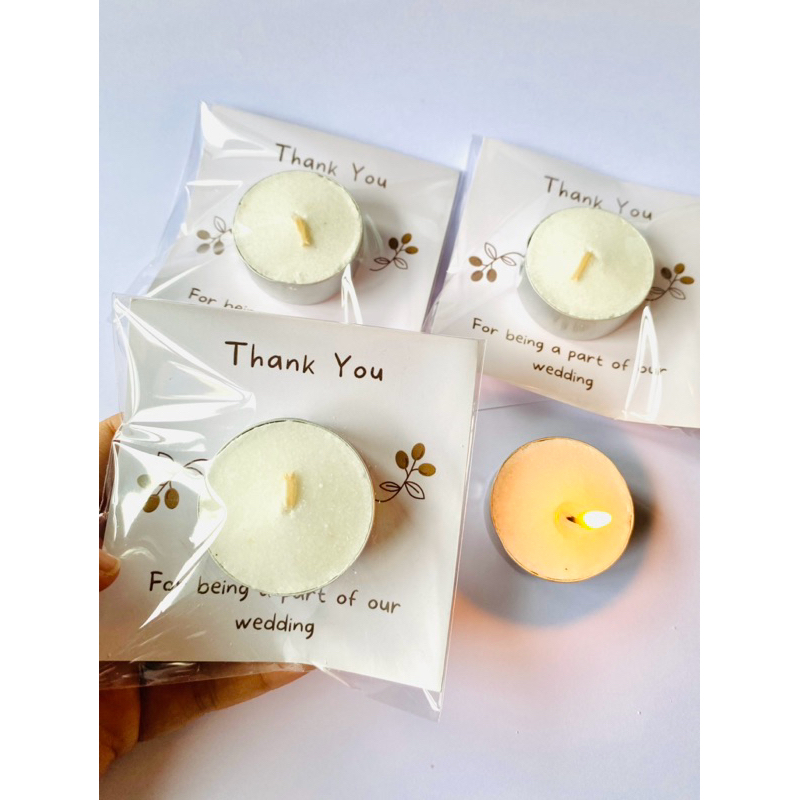 Souvenir Pernikahan Lilin Tealight | Souvenir pernikahan unik | Souvenir pernikahan aesthetic