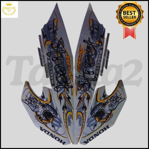 Sticker Striping Motor Honda Beat Street New 2021 Silver Hitam list body motor beat
