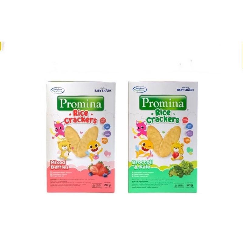 

Promina Rice Crackers Camilan Anak Broccoli & Kale | mix berries 20 g