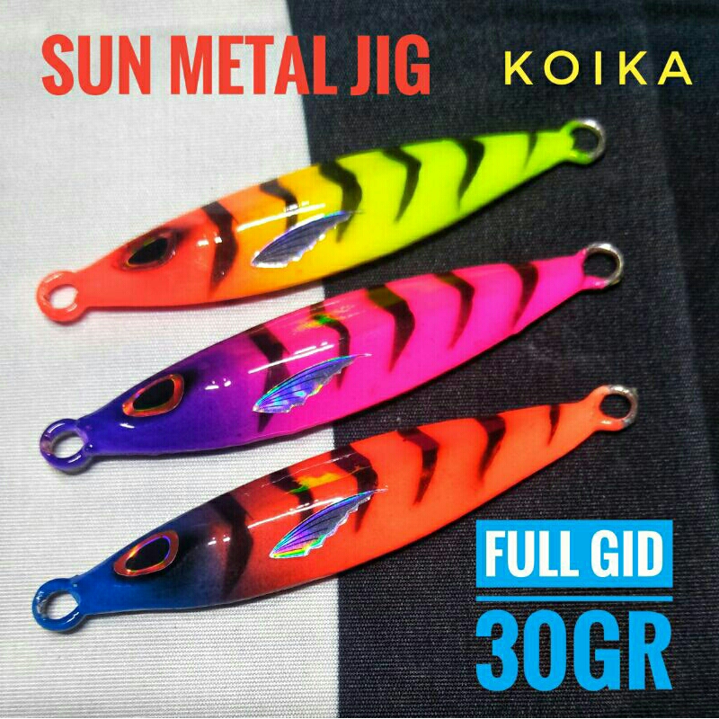 sun metal jig/metal jig 30 gram/ mikro jig 30 gram/30gr/30g/metal jig koika/ metal jig full fosfor/f