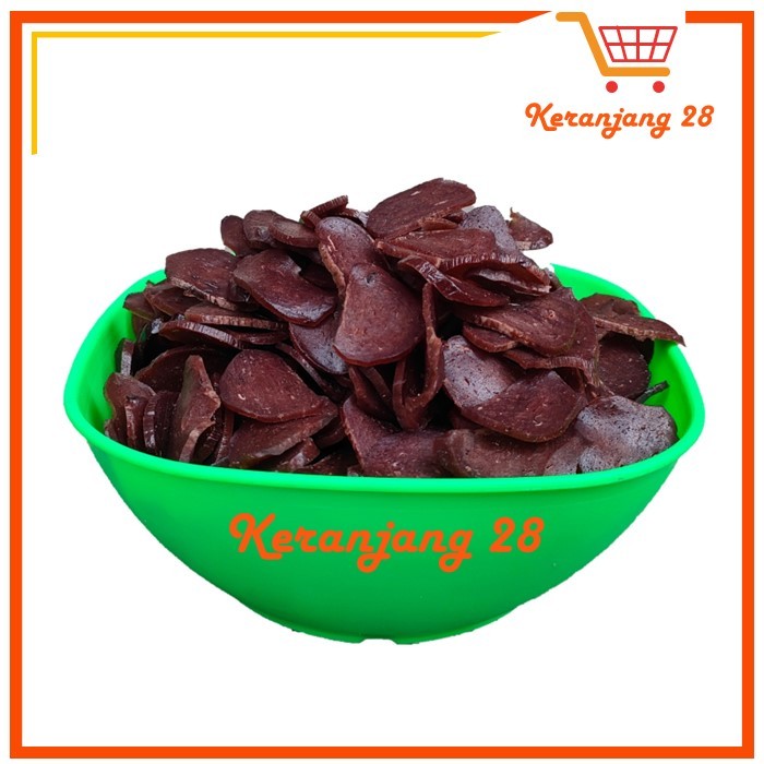 

KERUPUK JENGKOL 250 Gram / KRUPUK JENGKOL HITAM BULAT / SEBLAK JENGKOL