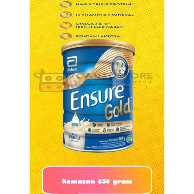 

Ensure Gold 850g Rasa Vanila Dan Choklat