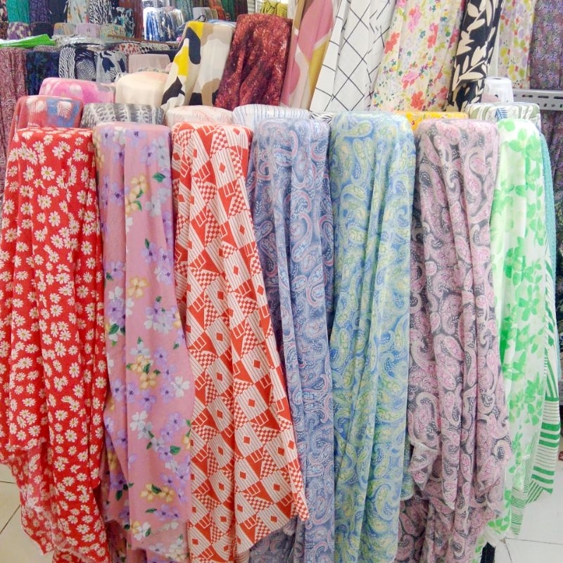 kain katun silky // kain Silky // kain motif // kain Silky // harga persetengah meter