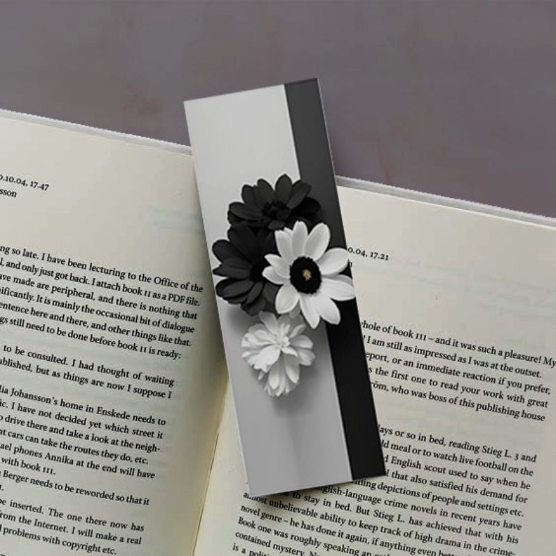 

[10 PCS] Bookmark Pembatas Buku Floral Series Elegan Vintage Estetik