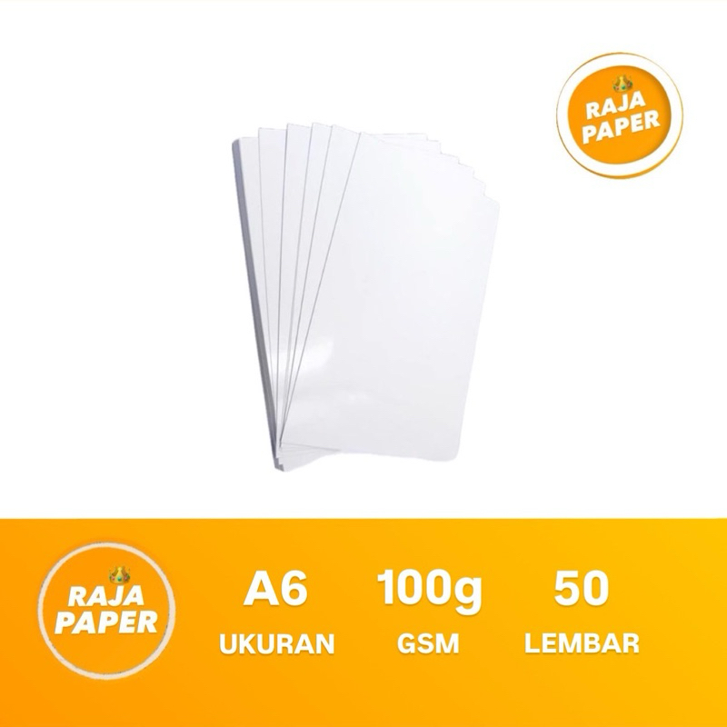 

Kertas Art Paper 100 Gsm A6 50 Lembar . ( 105 Mm x 148 Mm ) / ( 10.5 Cm x 14.8 Cm ) , 100 Gram / 100 Gr , Art Paper Glossy , Art Carton , Art Karton , Art Carton Glossy , Art Karton Glossy , 50 Lbr 50 Pcs .