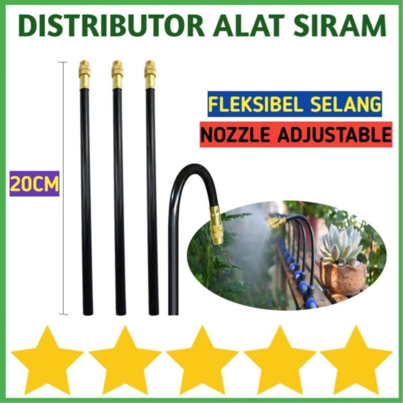 NOZZLE SPRAYER ADJUSTABLE KUNINGAN SELANG FLEKSIBEL 8MM SLIP LOCK PNEUMATIK / NOZLE SPUYER KRAN AIR 