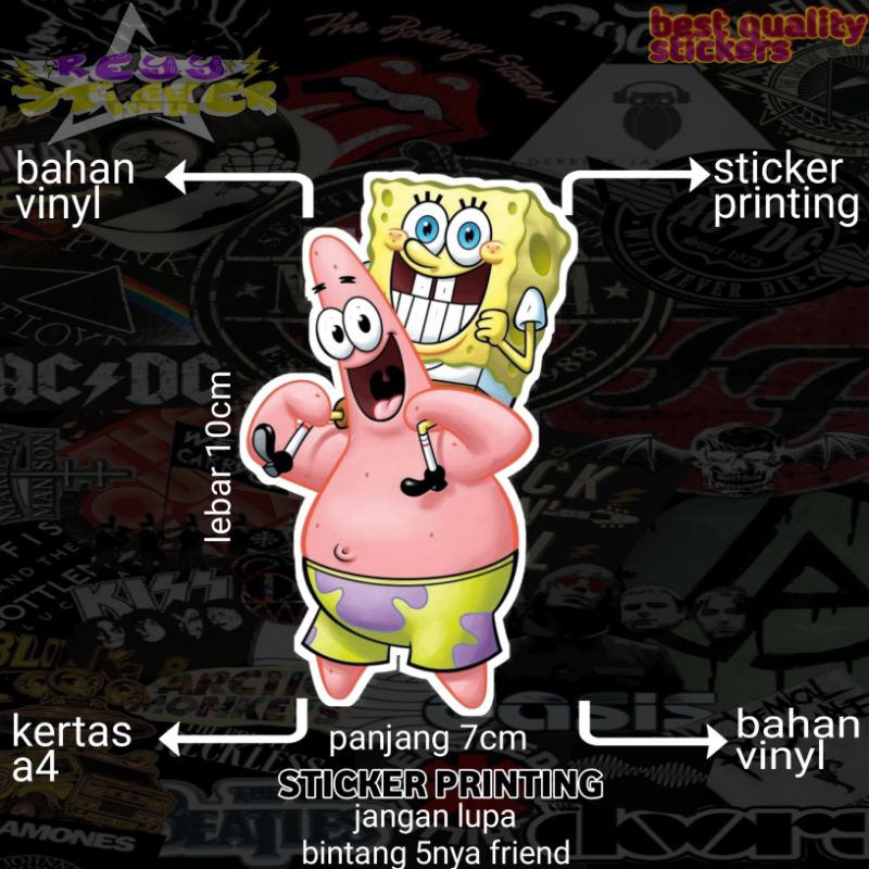 

sticker ptinting viral spongebob patrick