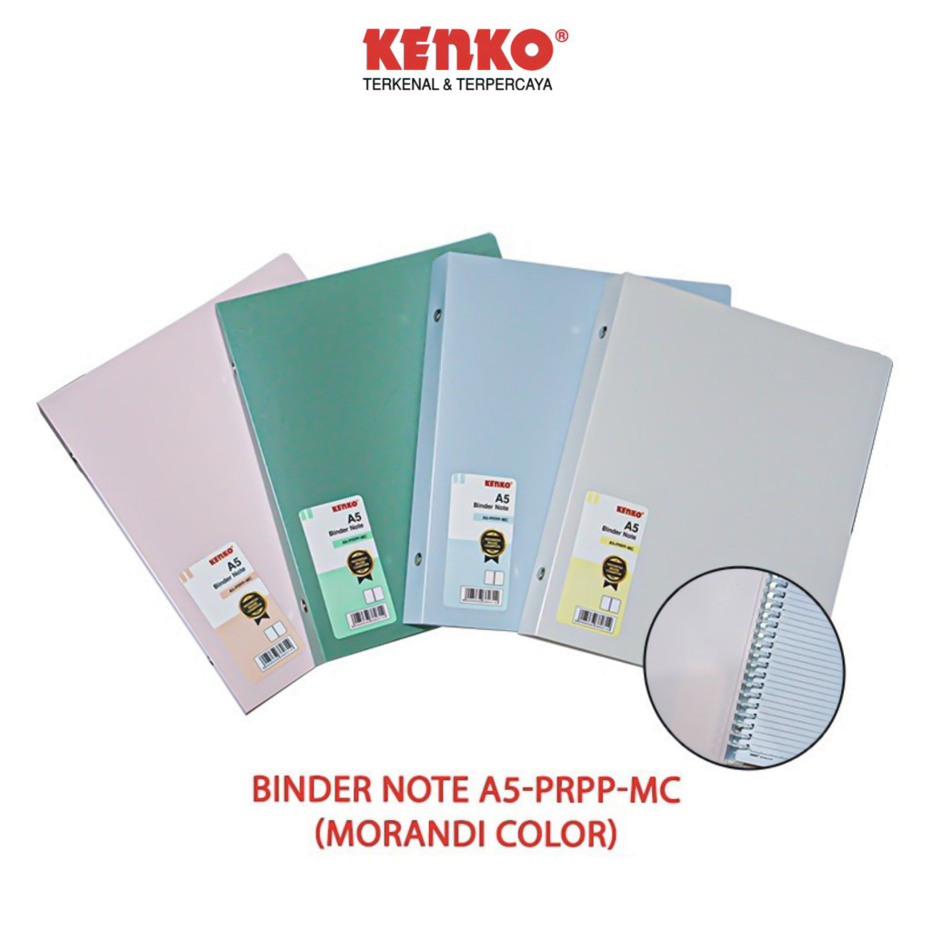 

Binder Note Kenko A5-PRPP-MC Morandi (Ring Plastik)