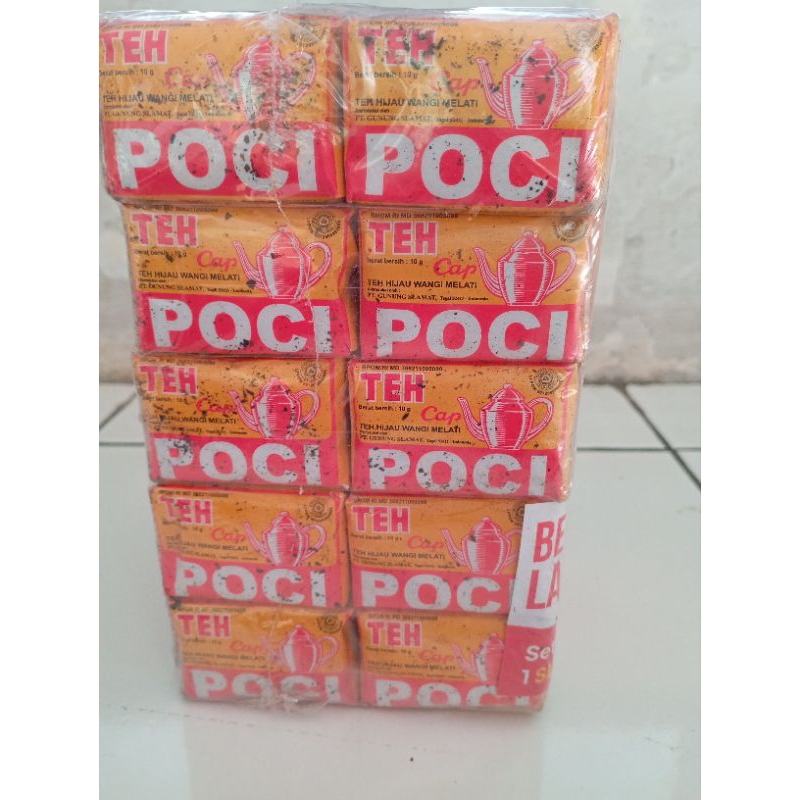 

teh poci kuning 1slop isi 50pcs/teh poci Tegal