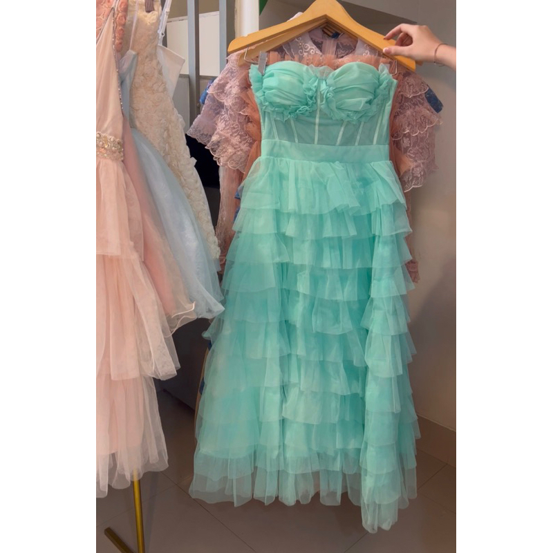 longdress tingkat2 preloved include cup bra