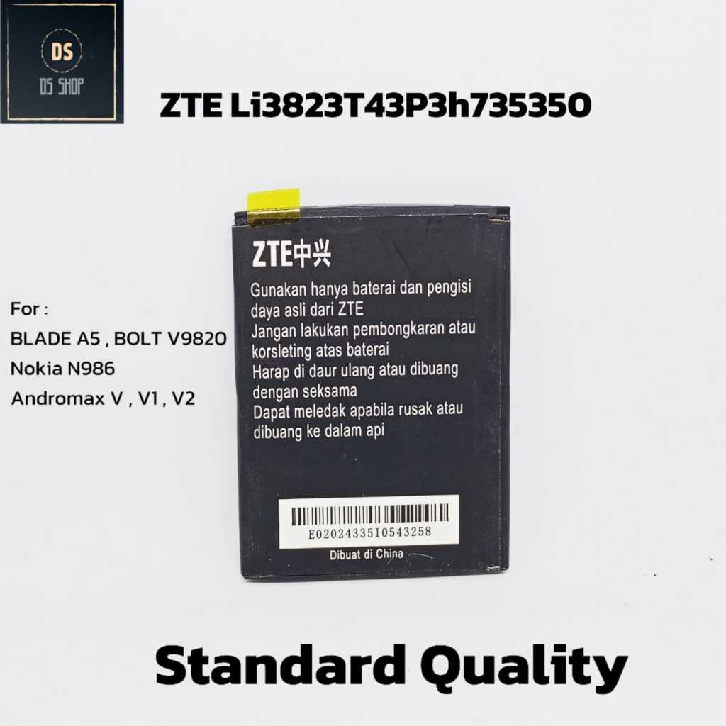 Baterai Hp ZTE Li3823T43P3h735350 For Hp BLADE A5 BOLT V9820 NOKIA N986 ANDROMAX V - V1 - V2