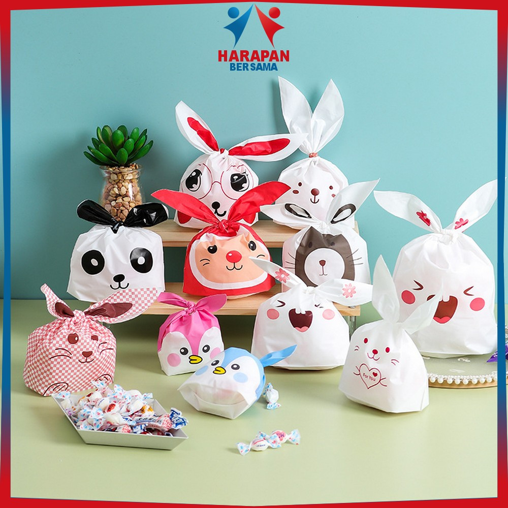 

Plastik Bingkisan Ultah Anak Karakter Kelinci Lucu / Plastik Goodie Bag Kantong Souvenir Snack Rabbit Plastic Bag Harapan Bersama C1181