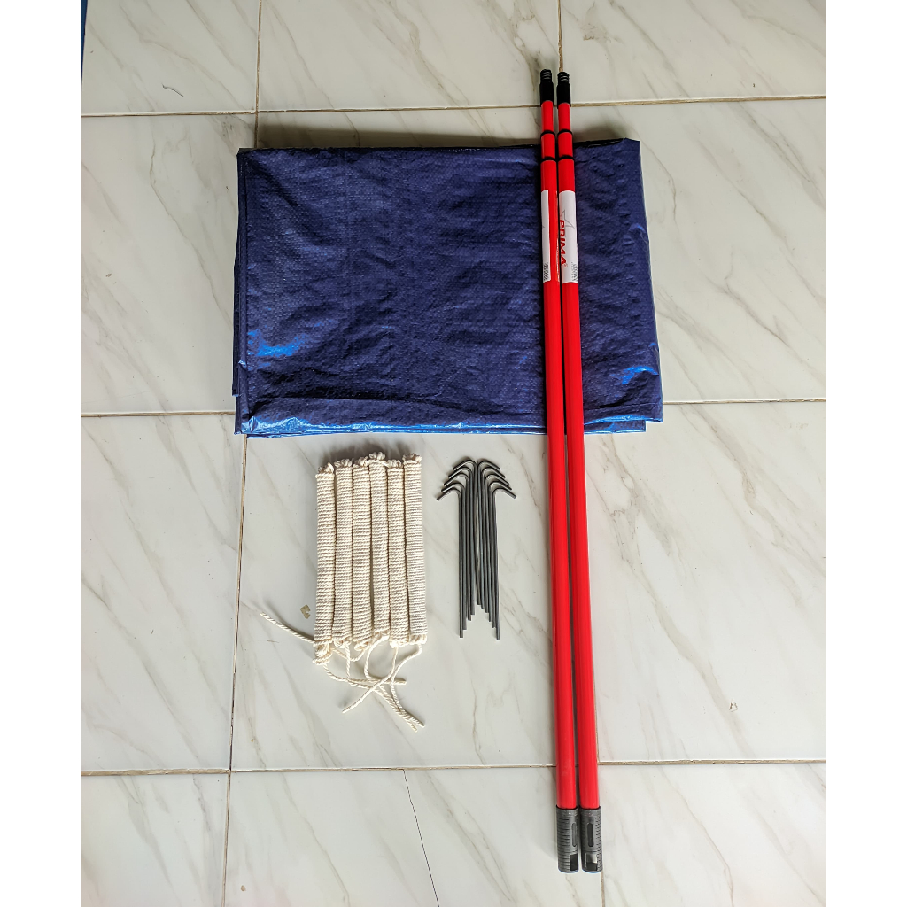 Set Kelengkapan Tenda Pramuka ( Alas, Tiang, Tali & Pasak ) Tidak Termasuk Tenda Pramuka