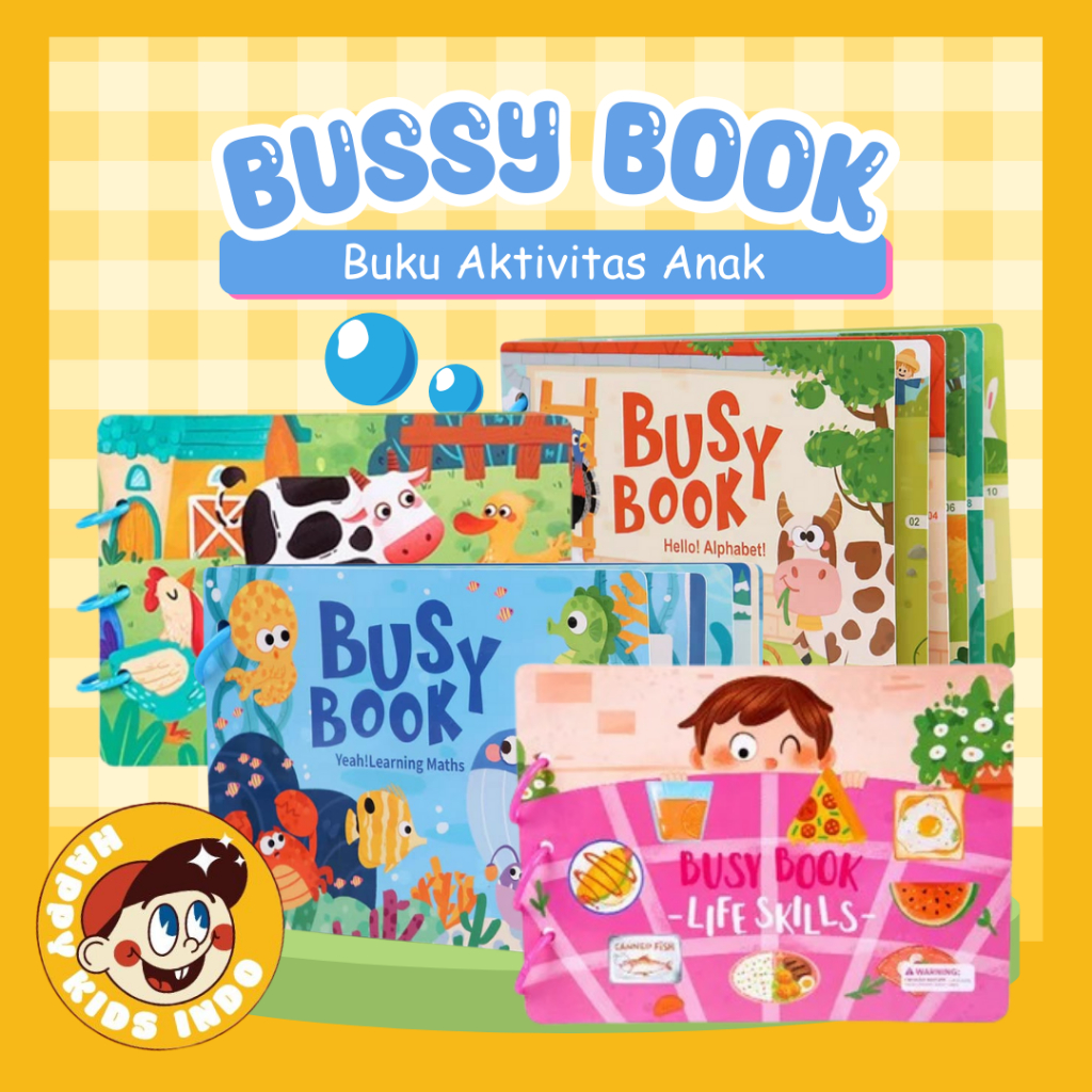 BUSY BOOK ACTIVITY STIKER VELCRO - BUKU EDUKASI ANAK STIKER TEMPEL REUSABLE MONTESSORI ACTIVITY BOOK