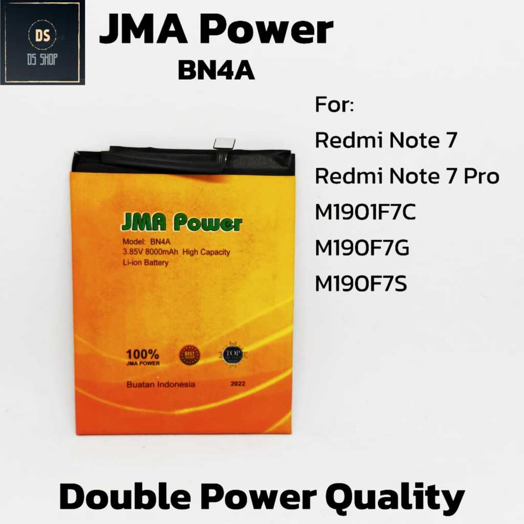 Baterai HP Xiaomi Redmi Note 7 BN4A BN 4A Ori Original Double Power JMA Batrai Batre HP