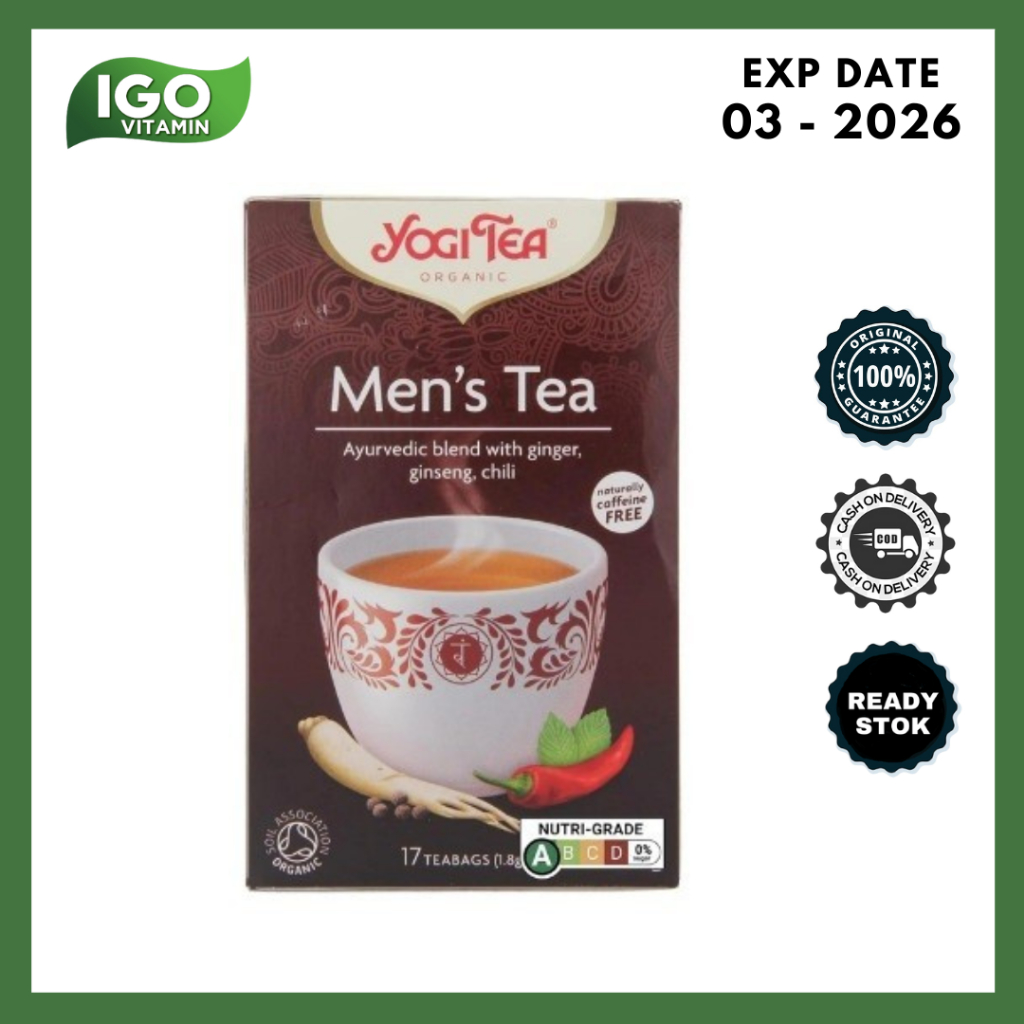 

Teh Herbal Kesehatan Imun Pria Organik YOGI TEA Organic Men's Tea 30.6gr - Bebas Kafein
