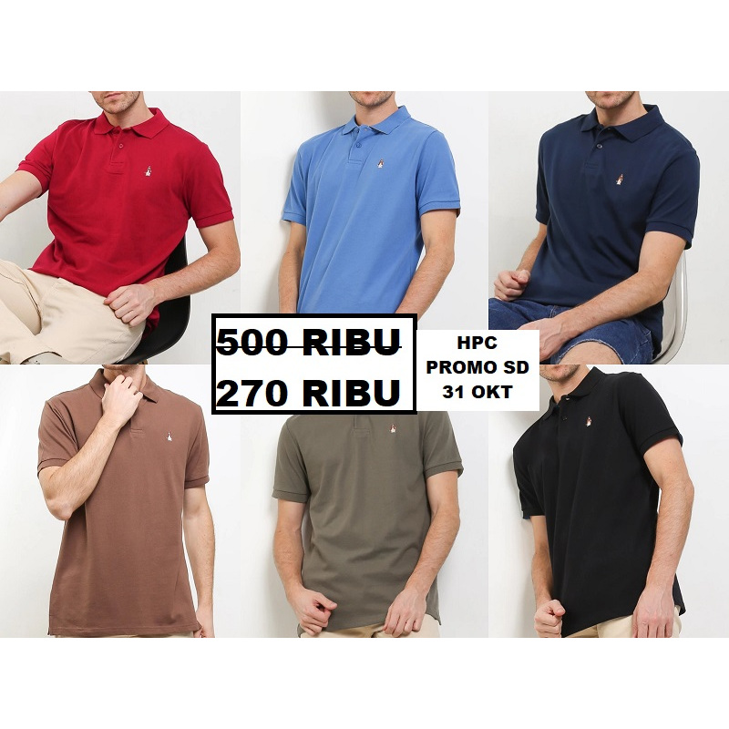 Kaos Hush Puppies pria POLIN sale original 100%