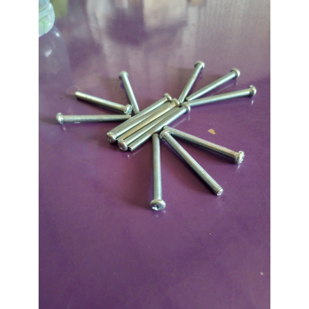 Baut JP M4x45/Baut JP M4/Baut Obeng Plus/Baut Plus/(Per 100 pcs)