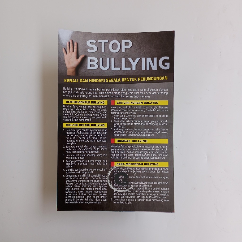 

Stiker Bullying - Kenali Dan Hindari Segala Bentuk Perundungan - Stiker Vinyl