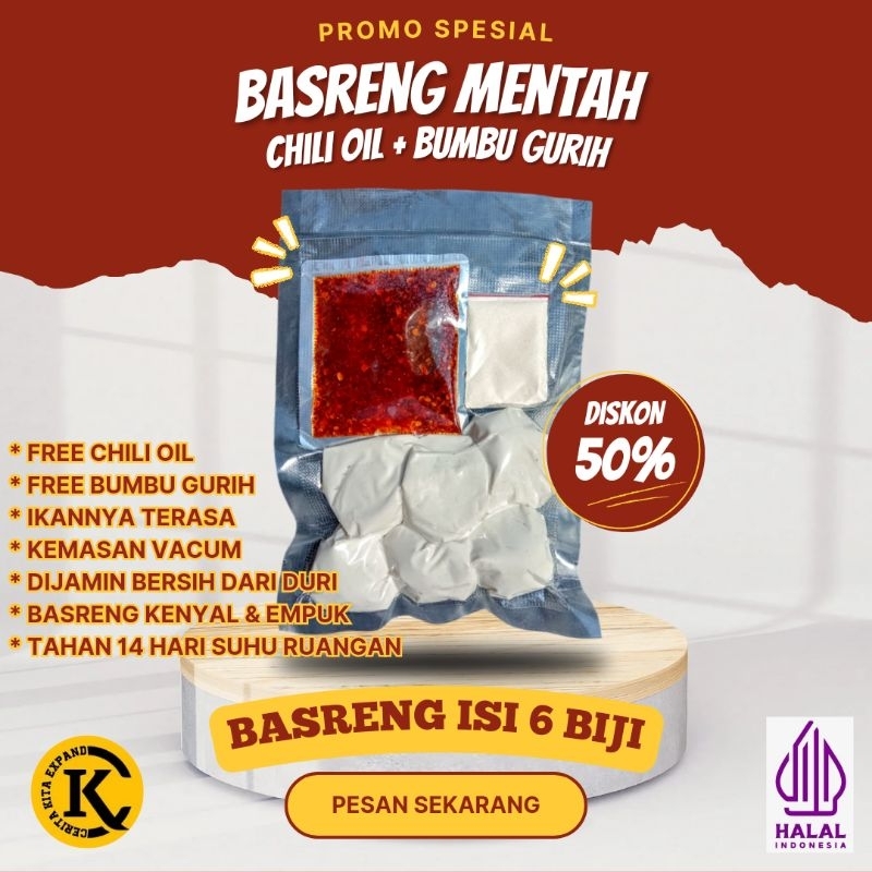 

[TERMURAH] Basreng mentah +Chili oil Kemasan vacum