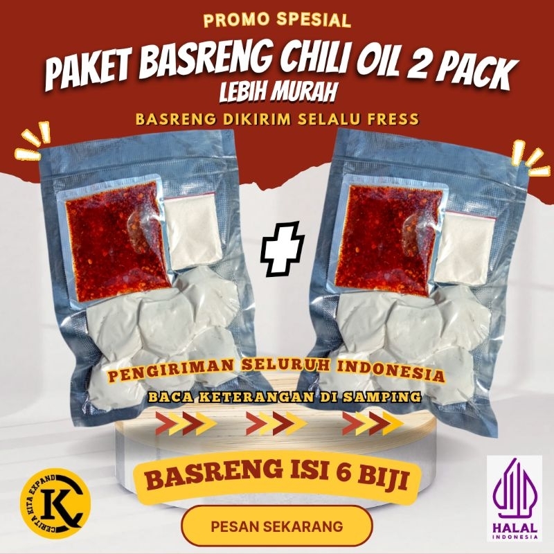 

[GROSIR] Basreng mentah +Chili oil 2 PACK Kemasan Vacum