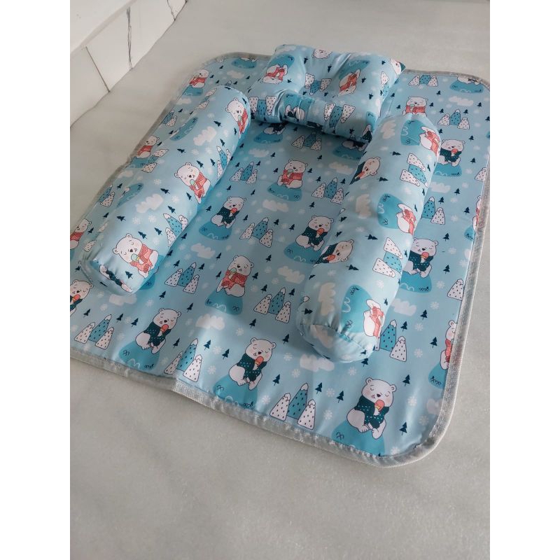 PERLAK OMPOL BAYI (waterproof) set bantal guling peyang