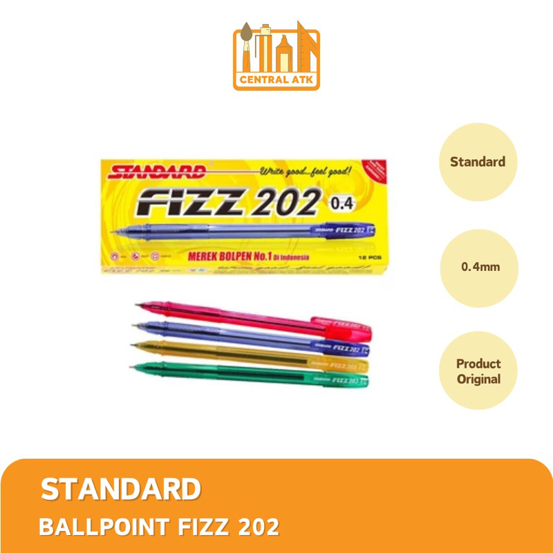 

BALLPOINT / BOLPEN / PULPEN STANDARD FIZZ 202 0.4MM (1 PACK)