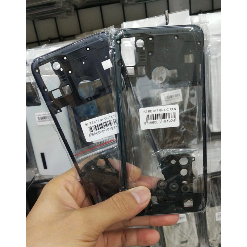 Bezel Tutup Mesin Realme C17 + Kaca Kamera