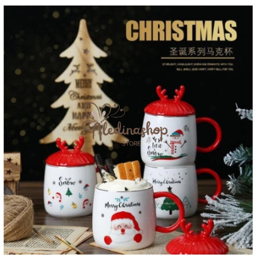

Paket Lengkap Box Hampers Souvenir Bingkisan Kado Natal Gelas Cangkir Mug Lucu Motif Natal