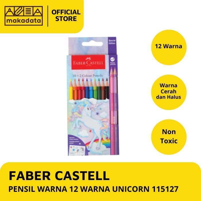 

COLOUR PENCIL / PENSIL WARNA FABER CASTELL 12 WARNA UNICORN 115127 MURAH