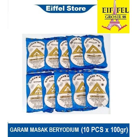 

TERMURAH ! Garam Masak, Garam Dapur, Garam Beryodium 10 Pcs x 100 gram (Garam halus, #RacunShopee#fyp #termurahdishopee)