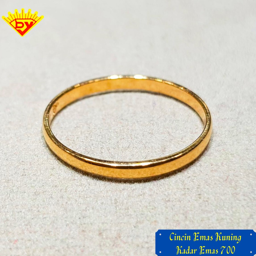 Cincin Polos Emas Kuning Kadar Emas 700