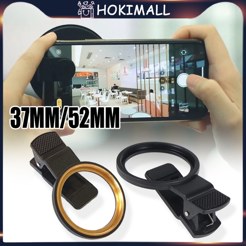Fliter Adapter 37/52MM UV ND CPL Filter Adapter / Mount Smartphone Filter Adapter Ring for iPhone 15
