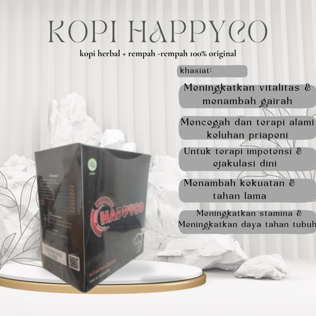 

Kopi Herbal Happyco BPOM (COD) Kopi kuat Tahan lama Dan Kopi Penambah Stamina Laki 100% Original