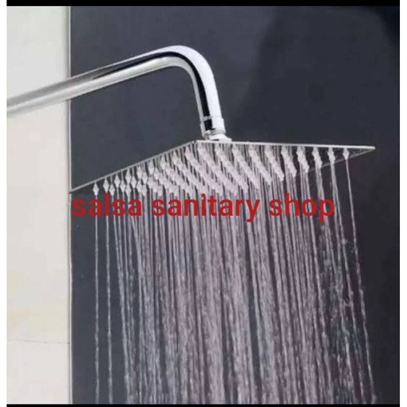 Wall shower kotak 10 inc/Wall shower tembok stainless