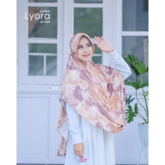 Baru Azamka Hijab Bergo Lyora Jumbo Kerudung Instan AZ 228 Jersey zoya Premium