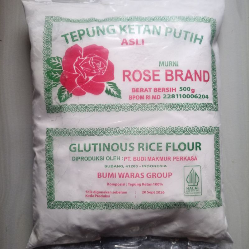 

Tepung Ketan Putih Rose Brand 500 gram