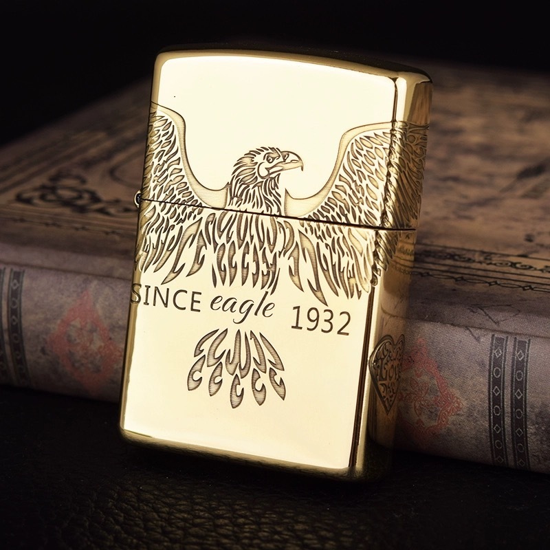 Korek Api Minyak Zippo Matte Kw Motif Eagle Elang 10 Keren