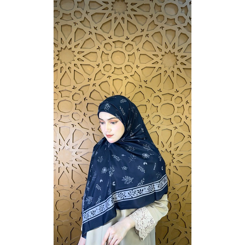 New hijab segi4 motif syari jumbo jazila