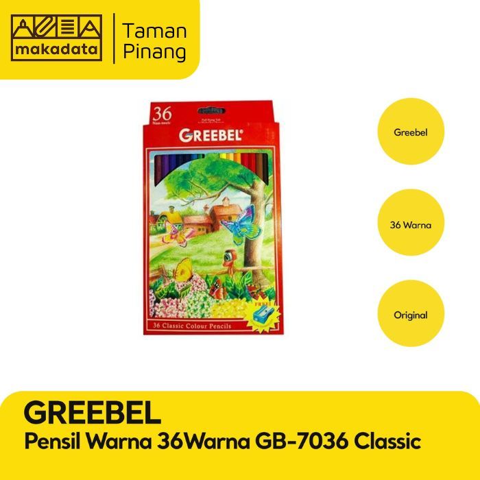 

PENSIL WARNA / COLOUR PENCIL GREEBEL 36 WARNA GB-7036 CLASSIC