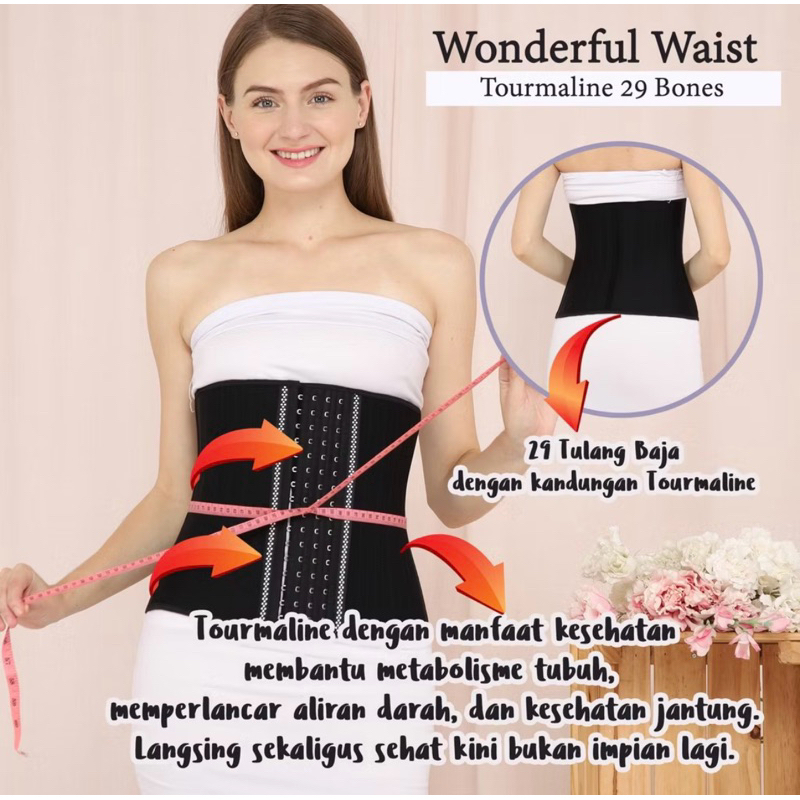 [PRELOVED] Wonderful Waist - korset 29 tulang baja tourmaline / waist trainer 29 steel bones