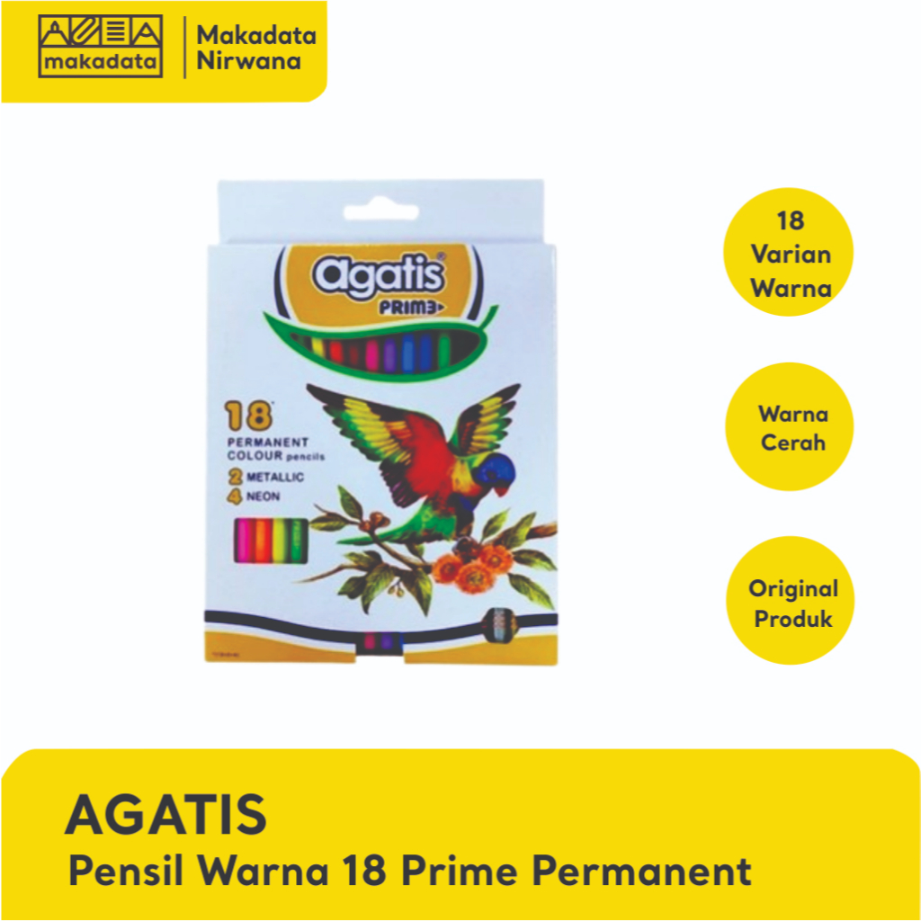 

AGATIS PENSIL/PENCIL WARNA 18 PANJANG PRIME PERMANENT (1 PCS)