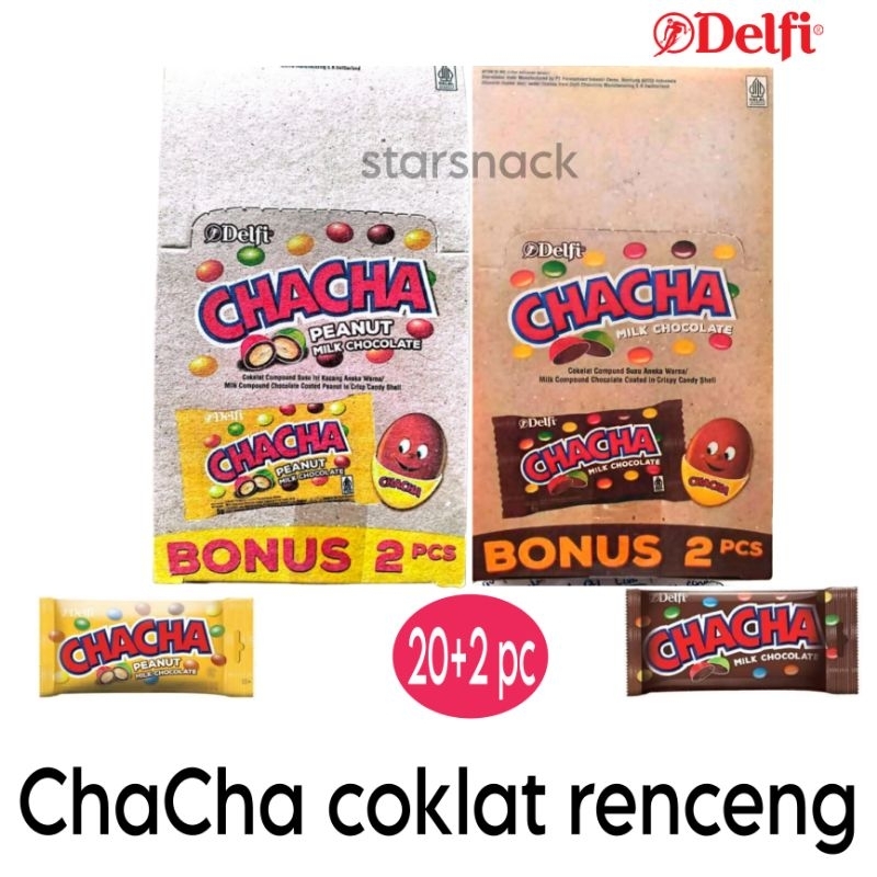 

Delfi Chacha peanut kacang milk coklat renceng pack