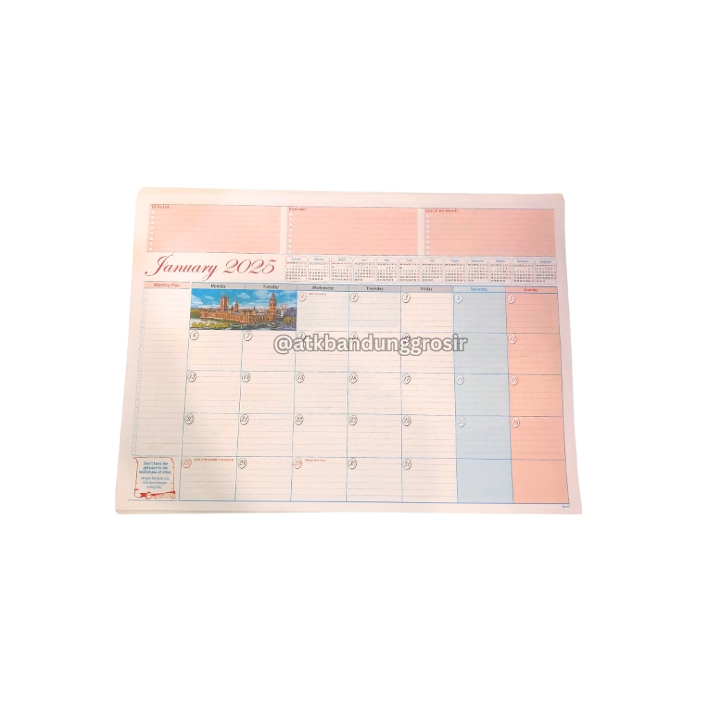 

Refil Agenda Meja Deskmat Ukuran Junior Tahun 2025 #1430 A Isi Kalender Meja Deskmatt Planner 2025- SHABG